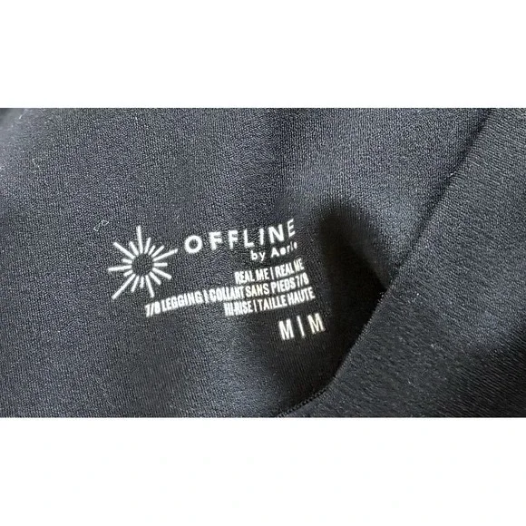 Women's Offline Aerie Real Me High Waisted Crossover Legging Medium True Black - Picture 12 of 14
